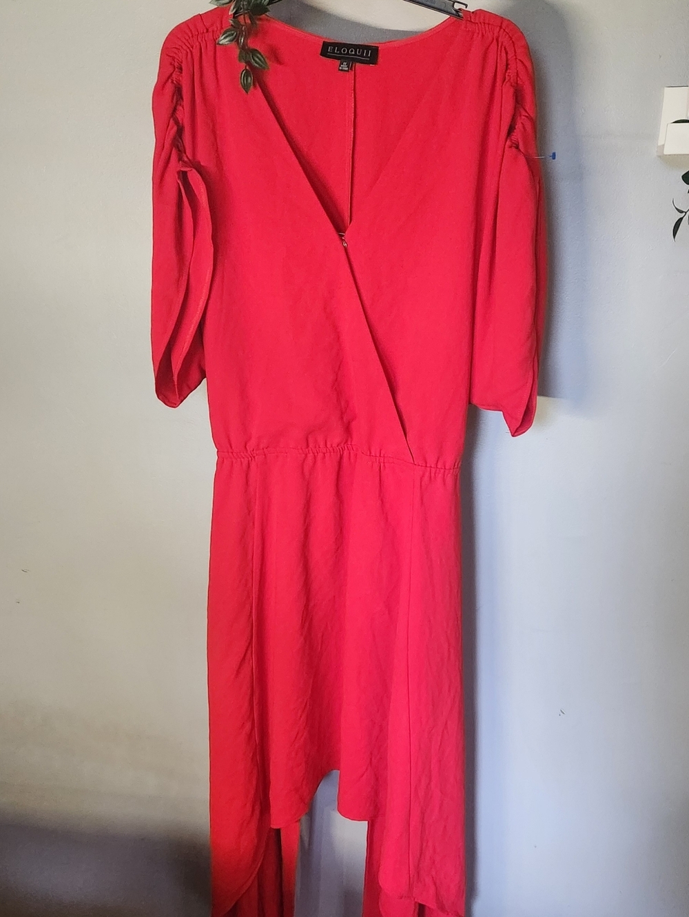 Eloquii Flowy Wrap Dress Red Size 22